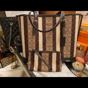 Coach Mollie Tote and Wristlet